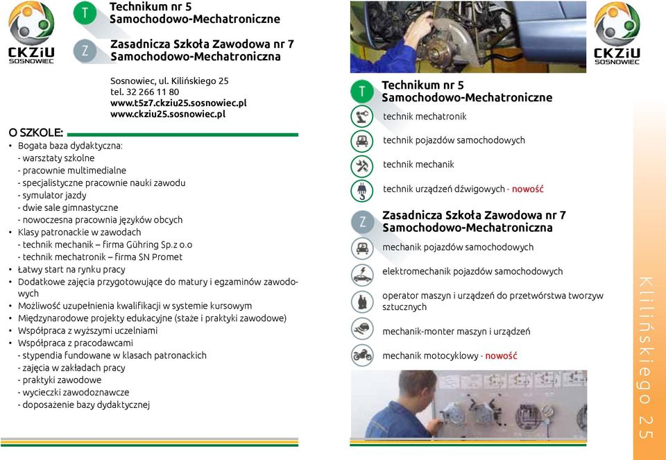 Klasy patronackie w zawodach - technik mechanik firma Gühring Sp.z o.