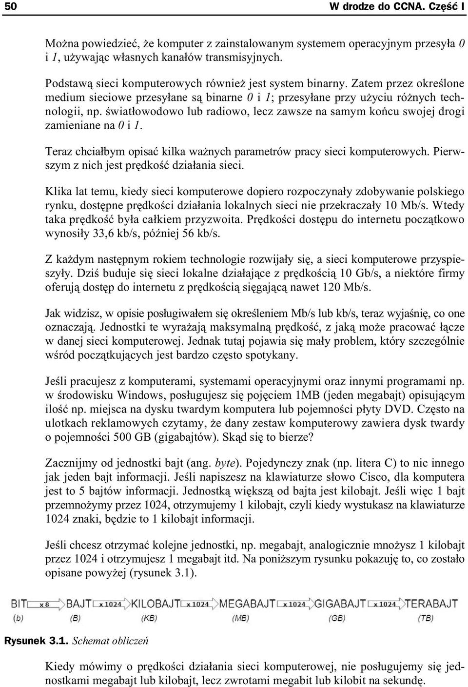 wiat owodowo lub radiowo, lecz zawsze na samym ko cu swojej drogi zamieniane na 0 i 1. Teraz chcia bym opisa kilka wa nych parametrów pracy sieci komputerowych.