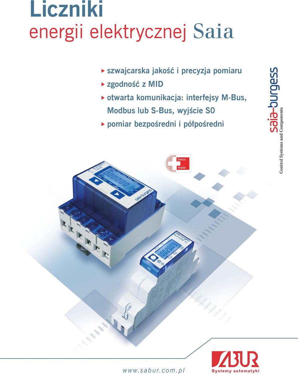 komunikacja: interfejsy M-Bus, Modbus lub S-Bus,