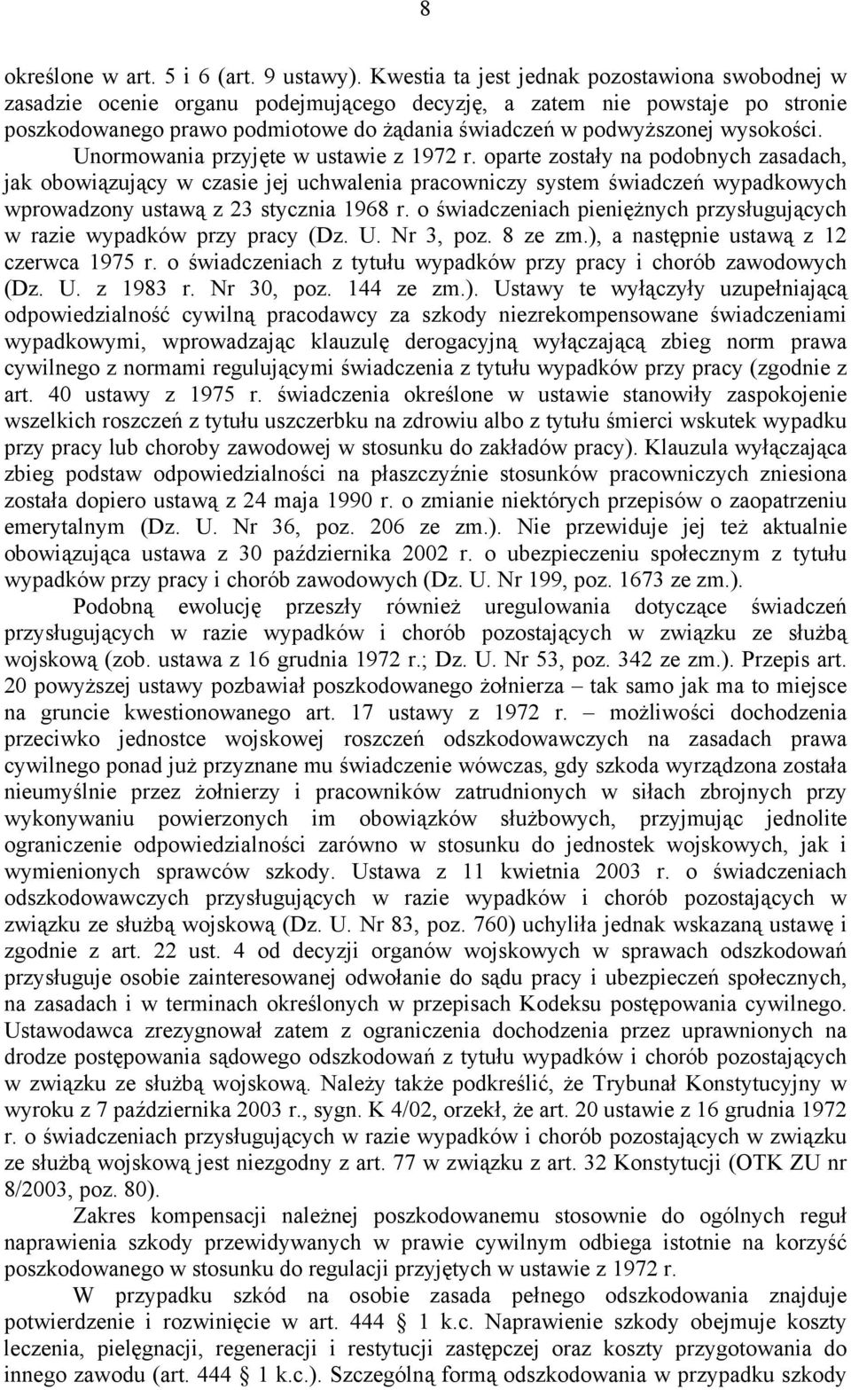 wysokości. Unormowania przyjęte w ustawie z 1972 r.