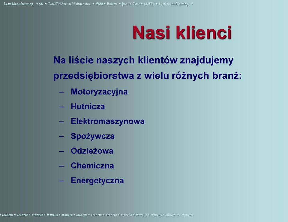 branż: Motoryzacyjna Hutnicza