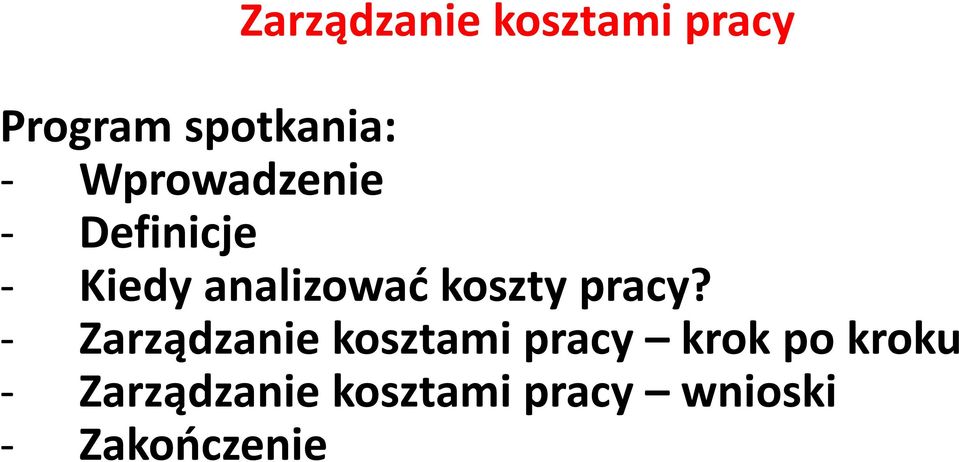 koszty pracy?