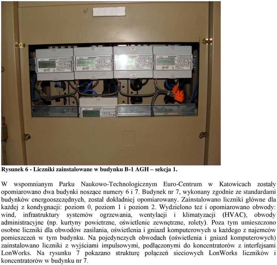 Wydzielono też i opomiarowano obwody: wind, infrastruktury systemów ogrzewania, wentylacji i klimatyzacji (HVAC), obwody administracyjne (np. kurtyny powietrzne, oświetlenie zewnętrzne, rolety).