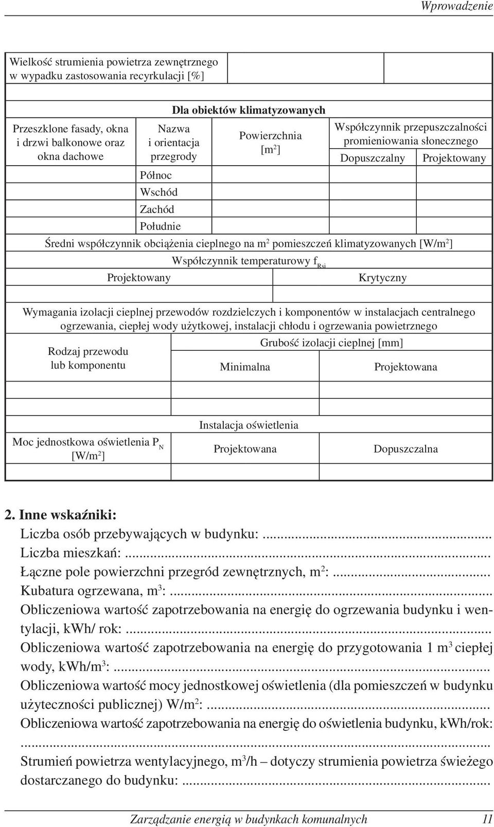 pomieszczeń klimatyzowanych [W/m 2 ] Współczynnik temperaturowy f Rsi Projektowany Krytyczny Wymagania izolacji cieplnej przewodów rozdzielczych i komponentów w instalacjach centralnego ogrzewania,