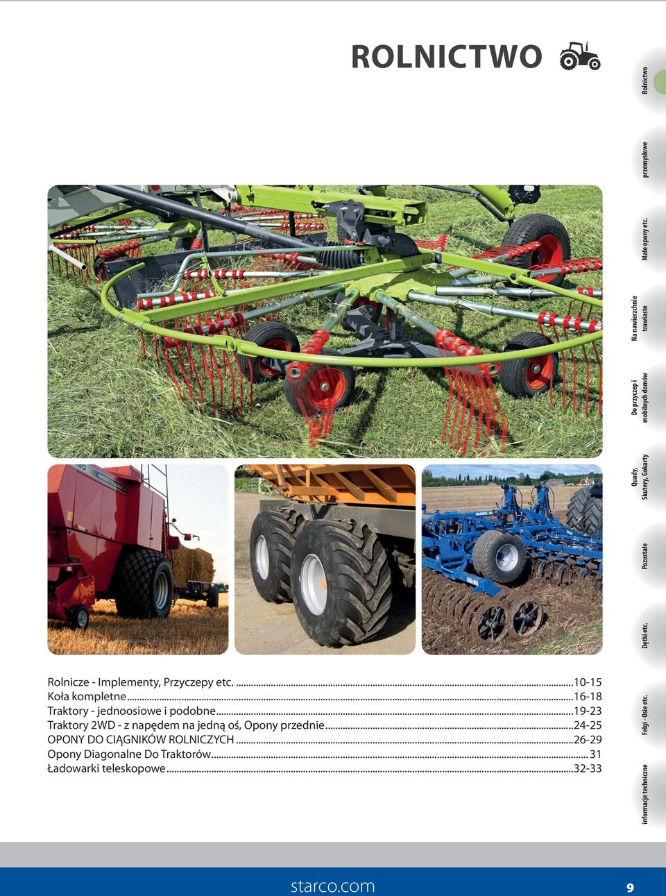 Rolnicze - Implementy, Przyczepy etc....10-15 Koła kompletne...16-18 Traktory - jednoosiowe i podobne.