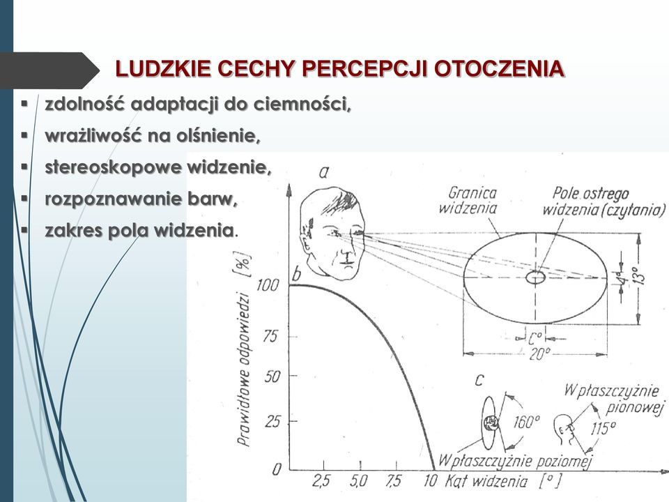 wrażliwość na olśnienie, stereoskopowe