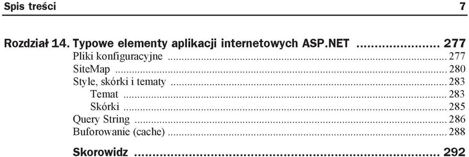 .. 277 Pliki konfiguracyjne... 277 SiteMap.