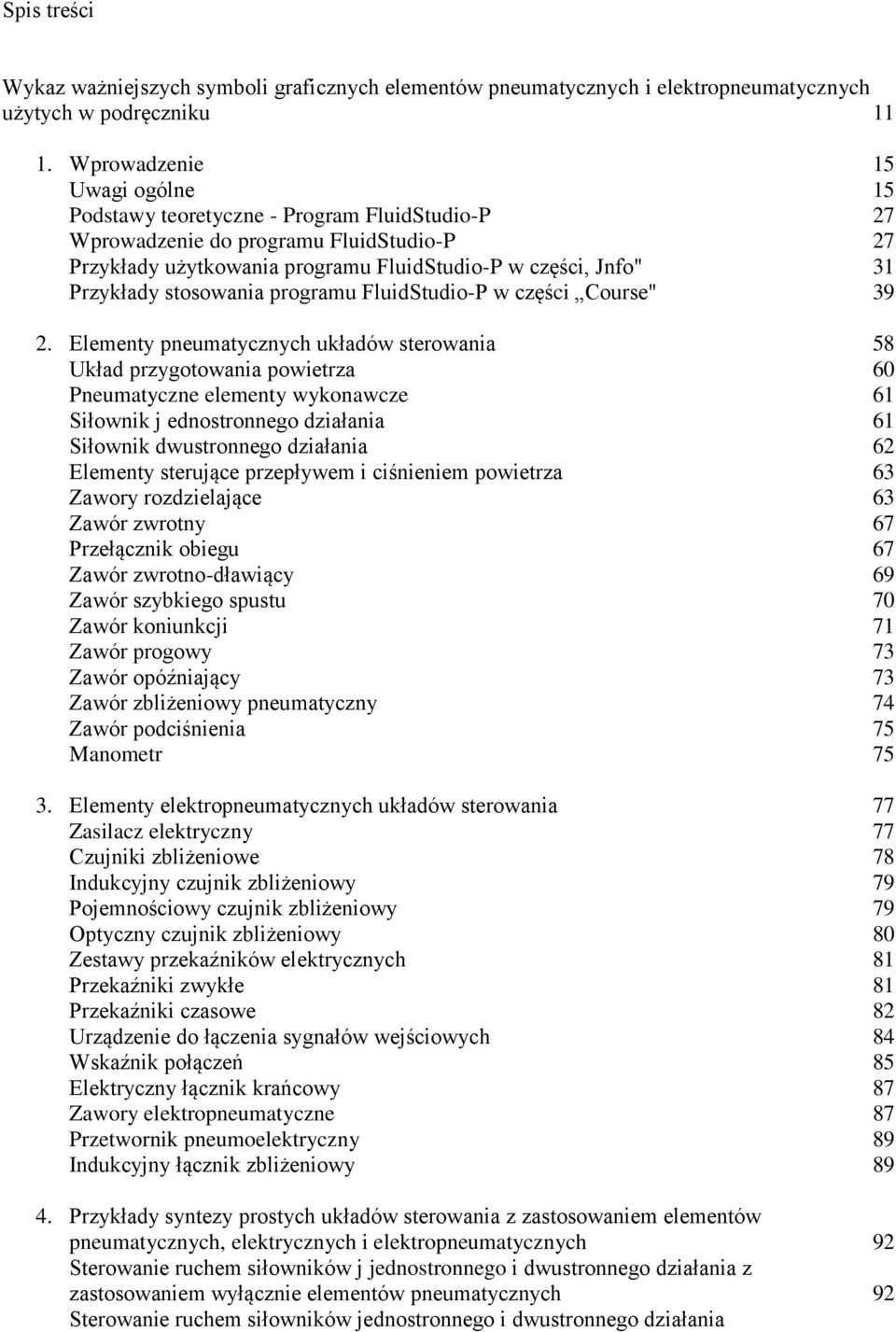 stosowania programu FluidStudio-P w części Course" 39 2.