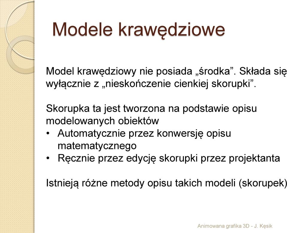 Skorupka ta jest tworzona na podstawie opisu modelowanych obiektów