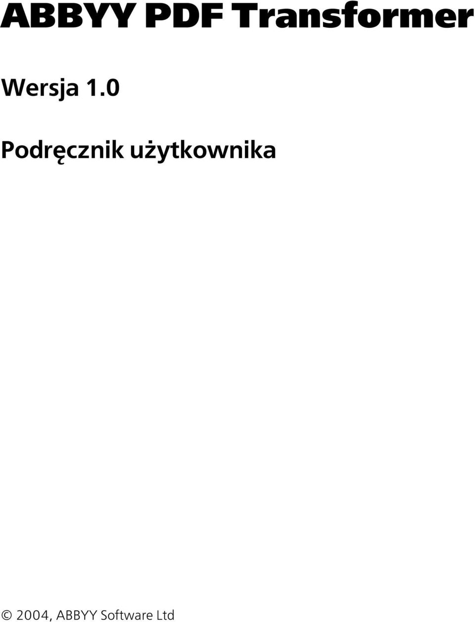 1.0 Podręcznik