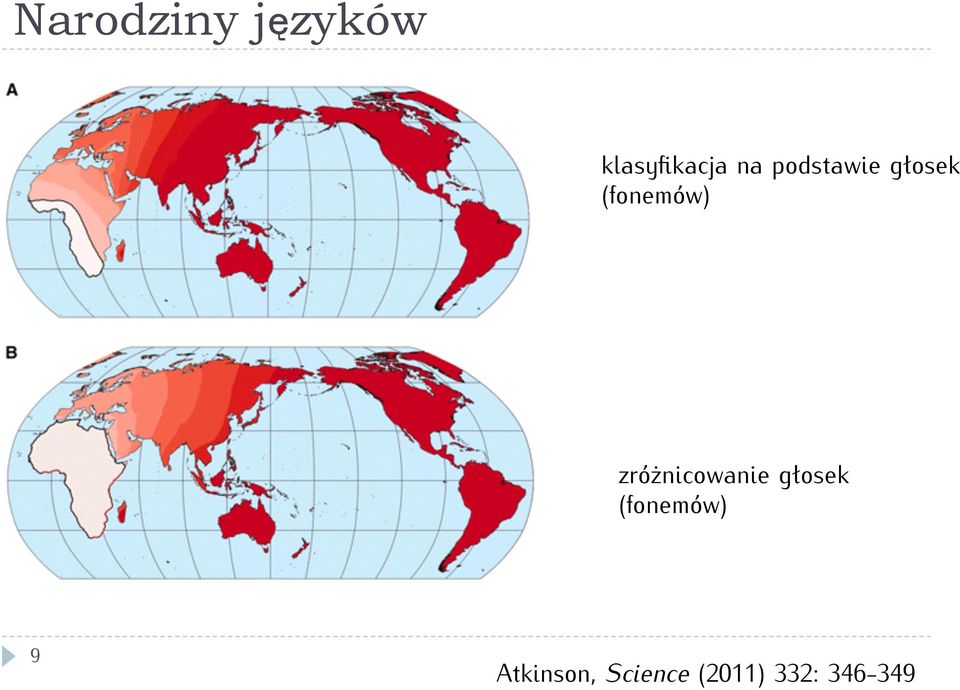 zróżnicowanie głosek (fonemów) 9