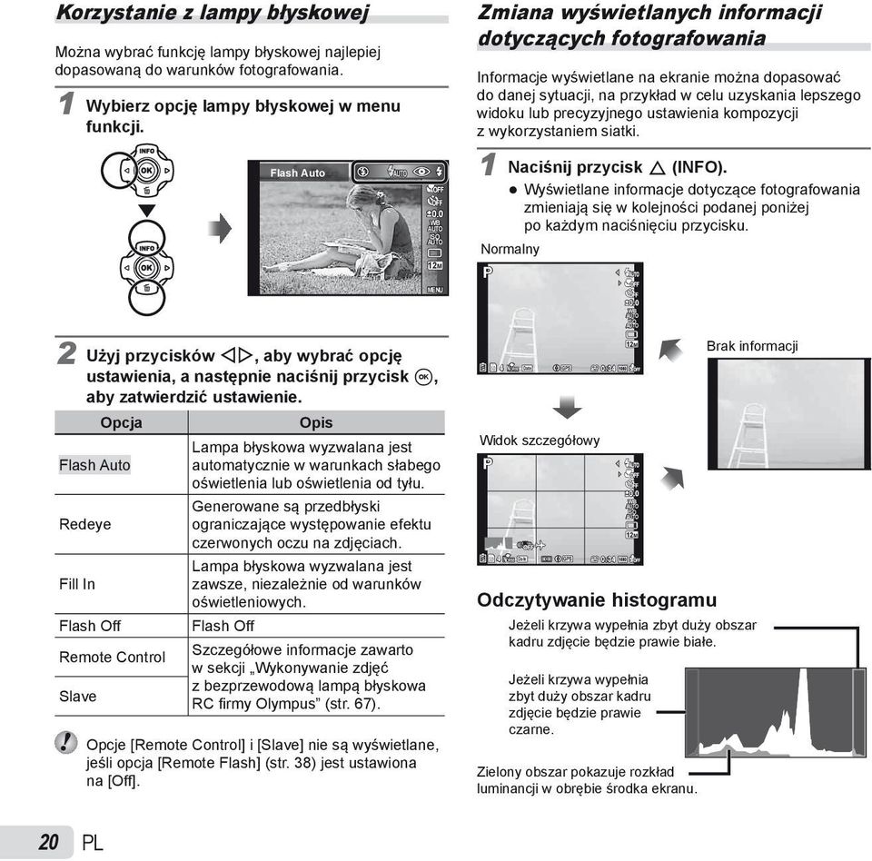 0 WB AUTO ISO AUTO 12M MENU Lampa błyskowa wyzwalana jest automatycznie w warunkach słabego oświetlenia lub oświetlenia od tyłu.