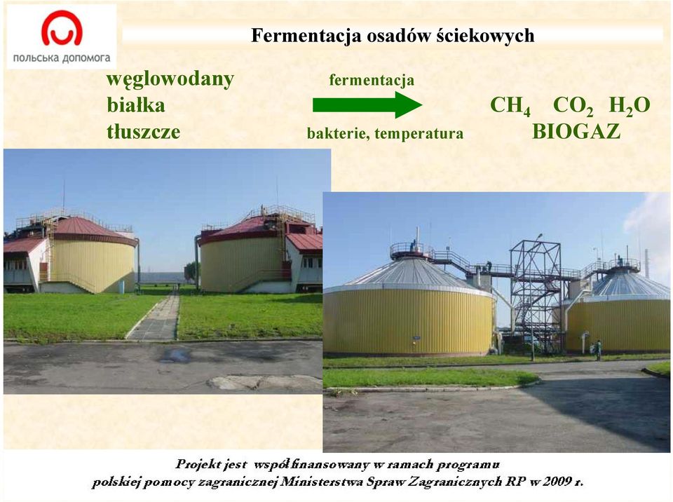 fermentacja białka CH 4 CO 2