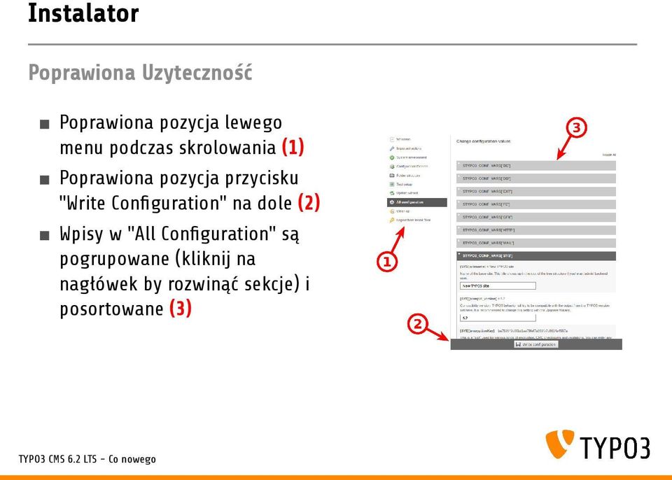 "Write Configuration" na dole (2) Wpisy w "All Configuration"