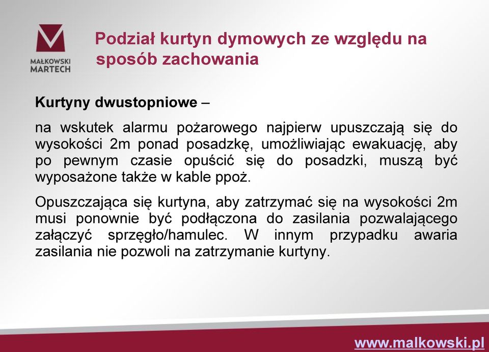 muszą być wyposażone także w kable ppoż.