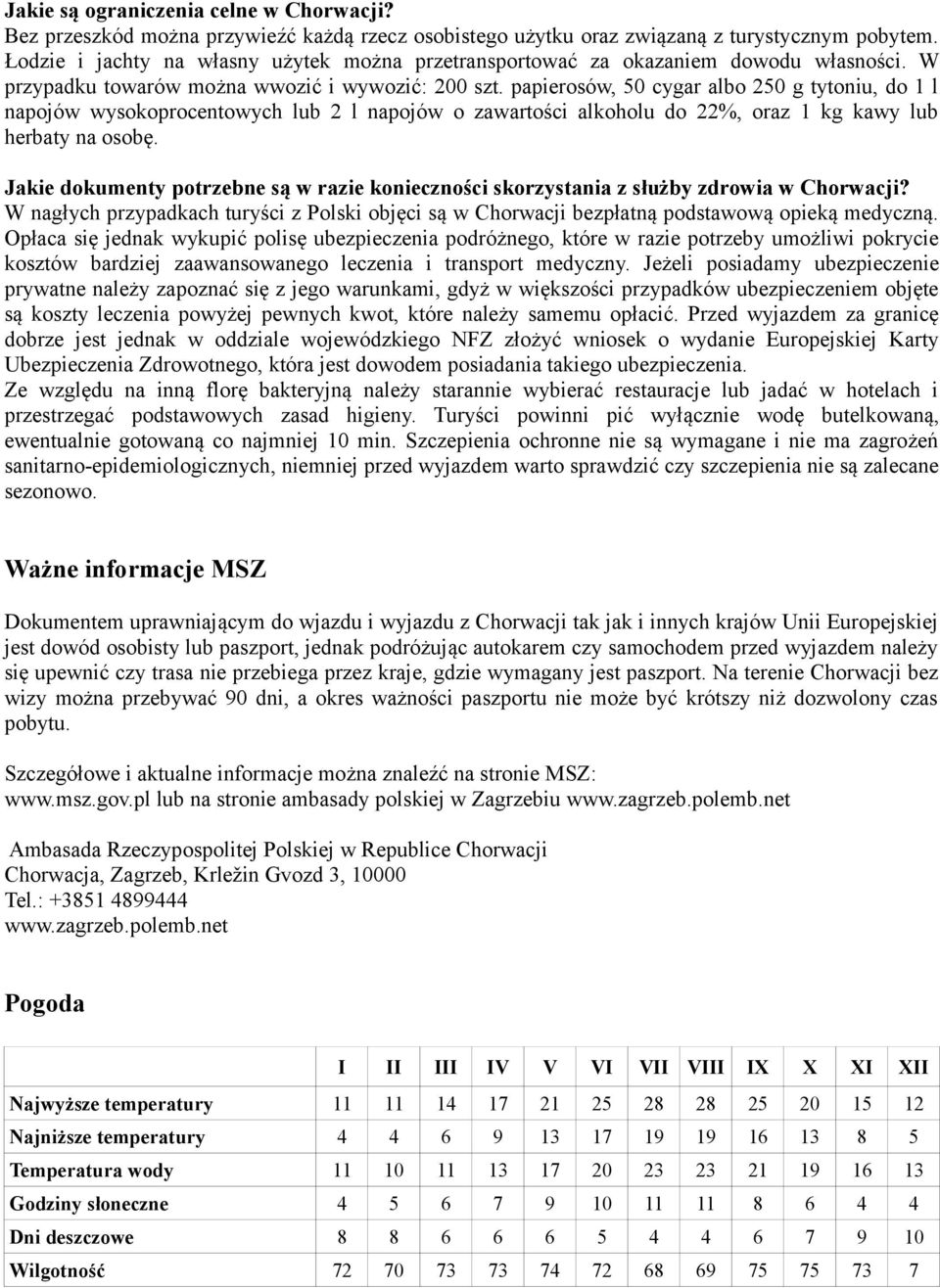 papierosów, 50 cygar albo 250 g tytoniu, do 1 l napojów wysokoprocentowych lub 2 l napojów o zawartości alkoholu do 22%, oraz 1 kg kawy lub herbaty na osobę.