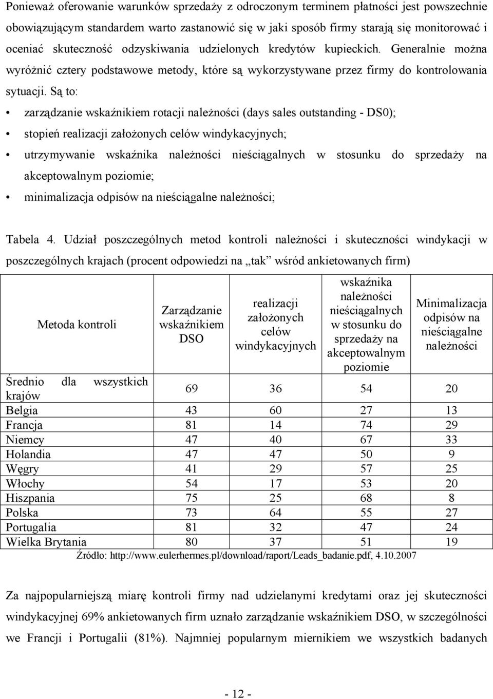 Są to: zarządzanie wskaźnikiem rotacji należności (days sales outstanding - DS0); stopień realizacji założonych celów windykacyjnych; utrzymywanie wskaźnika należności nieściągalnych w stosunku do