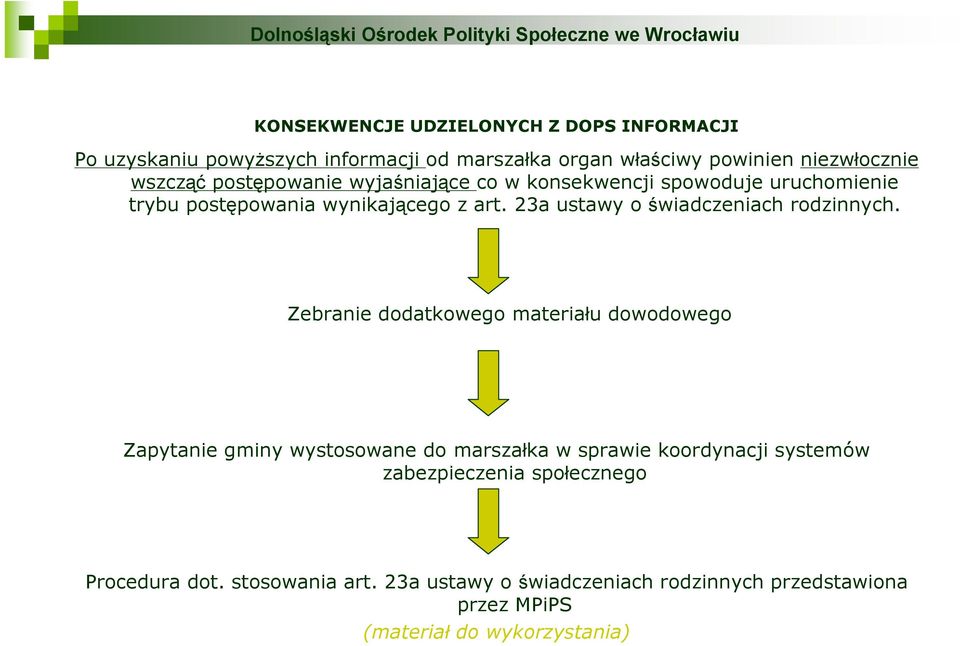 23a ustawy o świadczeniach rodzinnych.