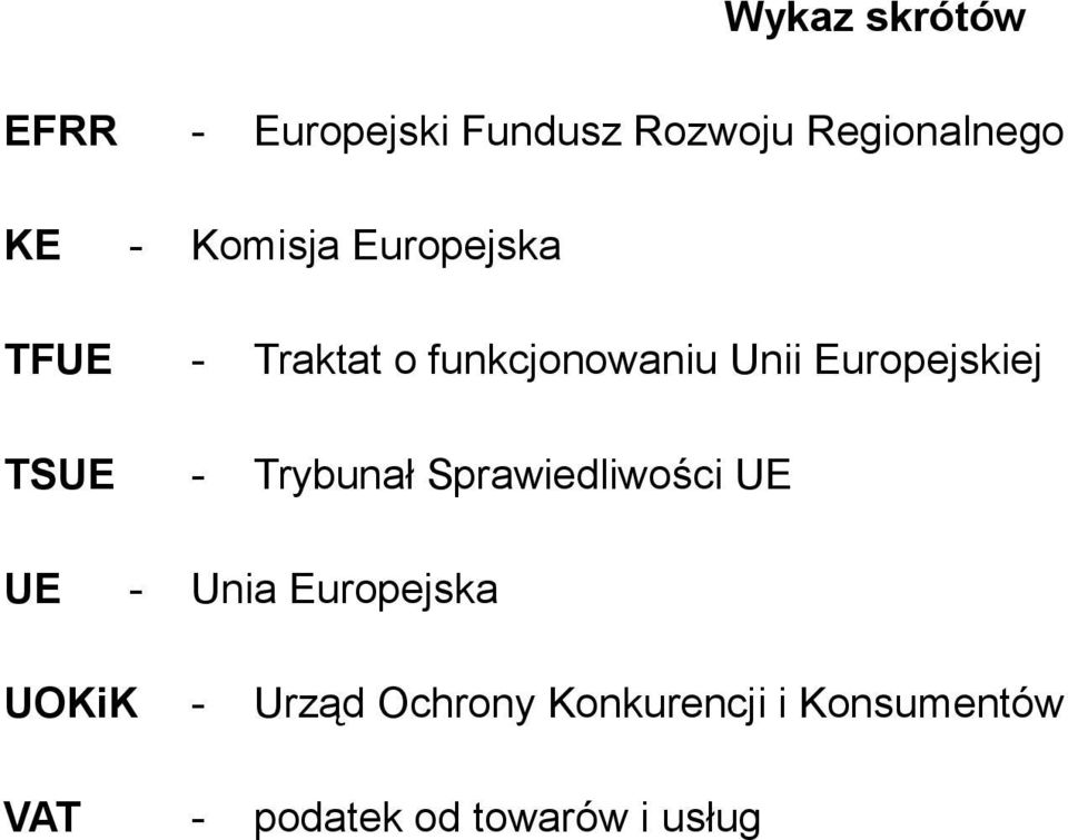 Europejskiej TSUE - Trybunał Sprawiedliwości UE UE - Unia