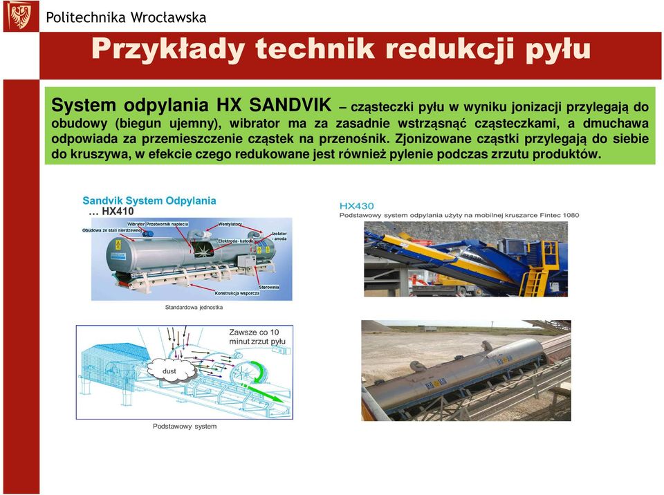 cząsteczkami, a dmuchawa odpowiada za przemieszczenie cząstek na przenośnik.