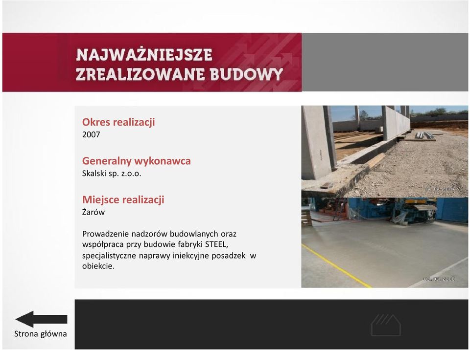 budowlanych oraz współpraca przy budowie