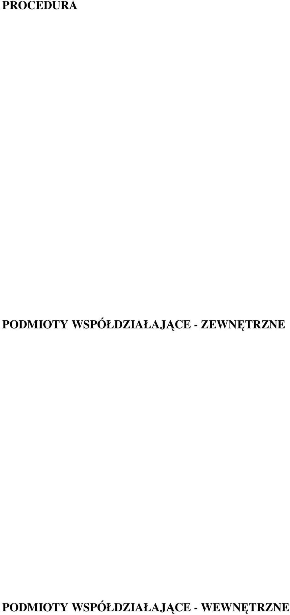 ZEWNĘTRZNE PODMIOTY 