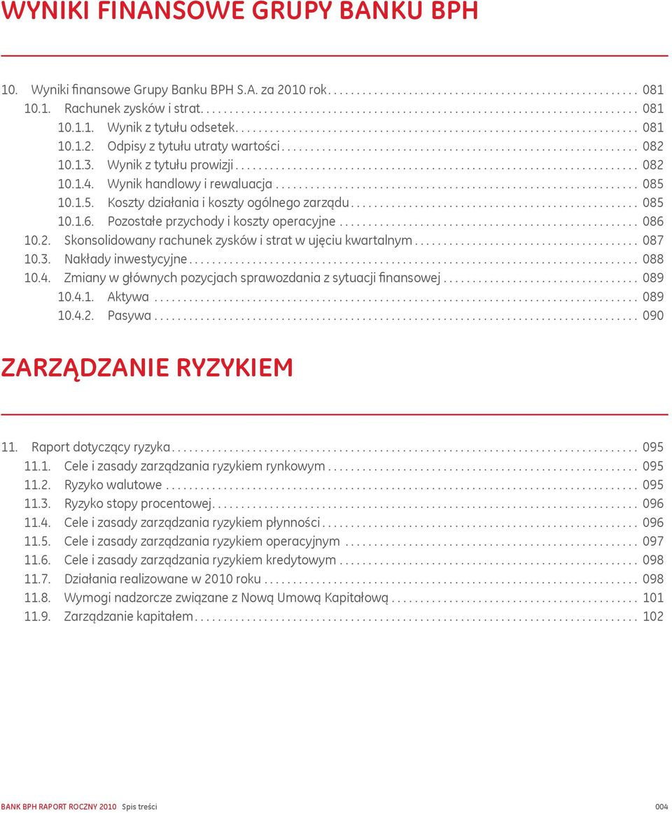 .. 086 10.2. Skonsolidowany rachunek zysków i strat w ujęciu kwartalnym... 087 10.3. Nakłady inwestycyjne... 088 10.4. Zmiany w głównych pozycjach sprawozdania z sytuacji finansowej... 089 10.4.1. Aktywa.