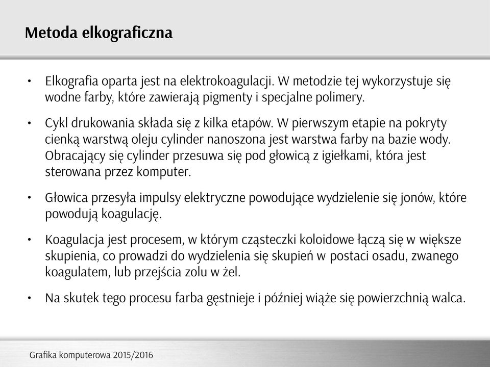 Obracający się cylinder przesuwa się pod głowicą z igiełkami, która jest sterowana przez komputer.