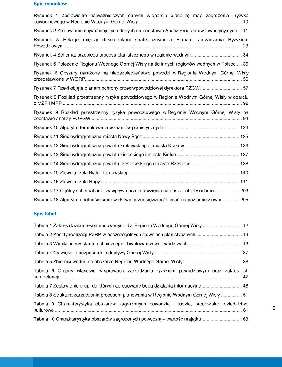 .. 23 Rysunek 4 Schemat przebiegu procesu planistycznego w regionie wodnym... 34 Rysunek 5 Położenie Regionu Wodnego Górnej Wisły na tle innych regionów wodnych w Polsce.