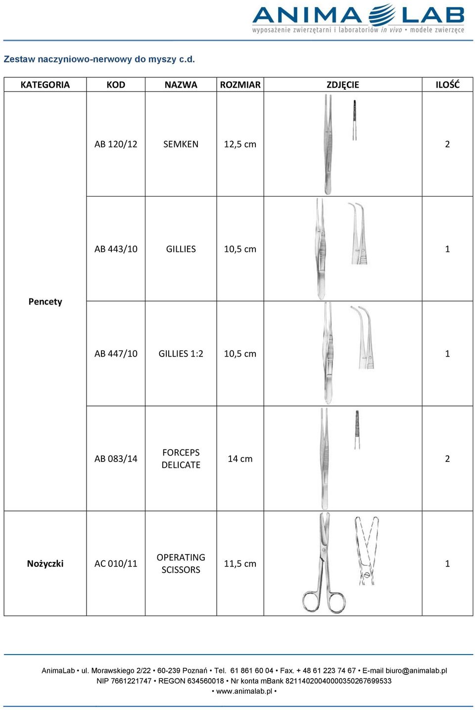 AB 120/12 SEMKEN 12,5 cm 2 AB 443/10 GILLIES 10,5 cm 1