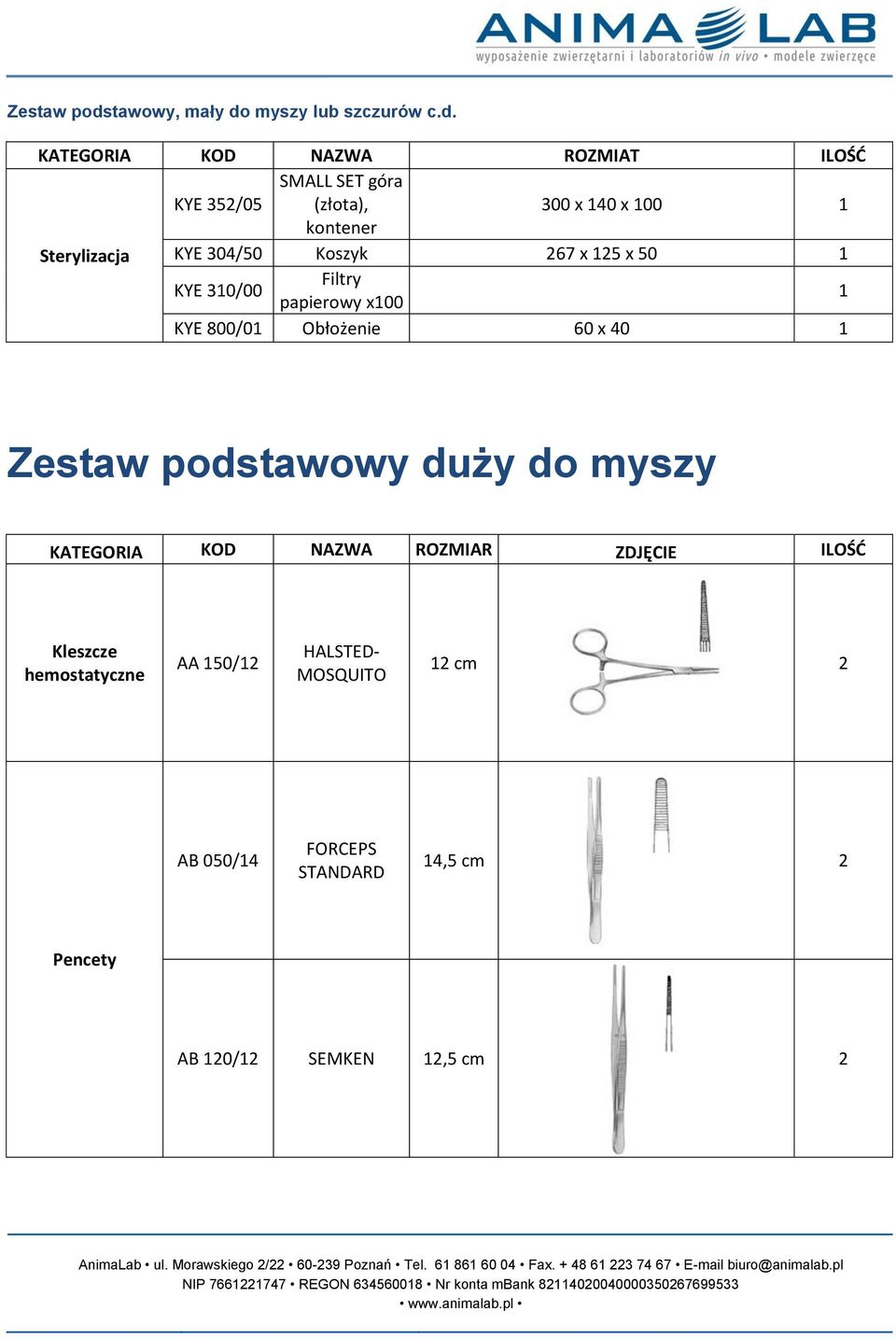 myszy lub szczurów c.d.