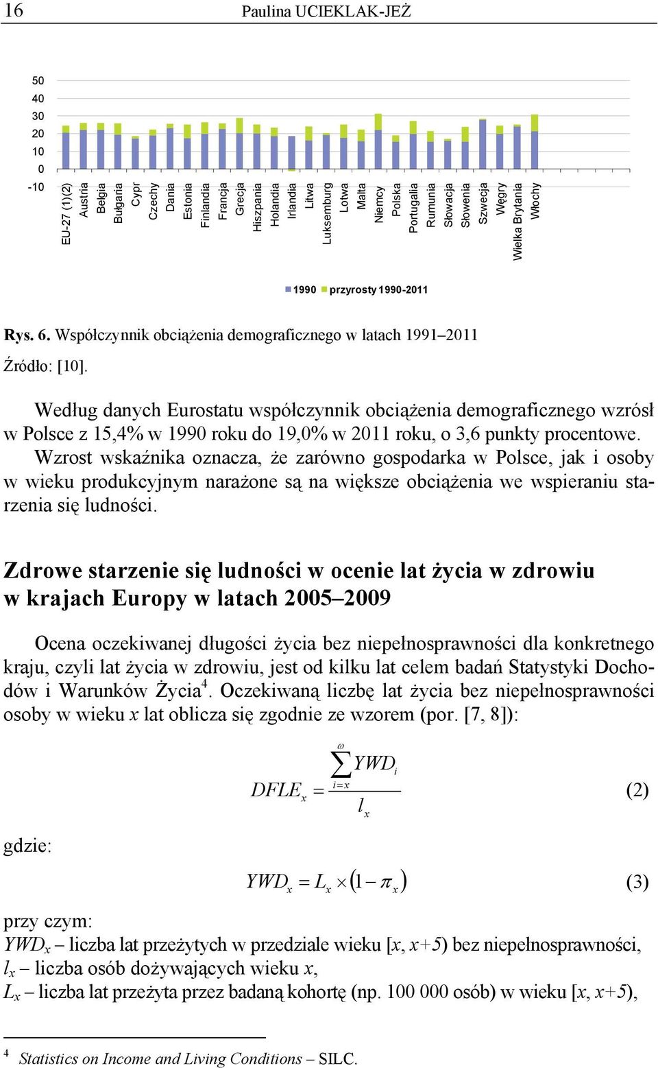 Według danych Eurostatu współczynnik obciążenia demograficznego wzrósł w Polsce z 15,4% w 1990 roku do 19,0% w 2011 roku, o 3,6 punkty procentowe.