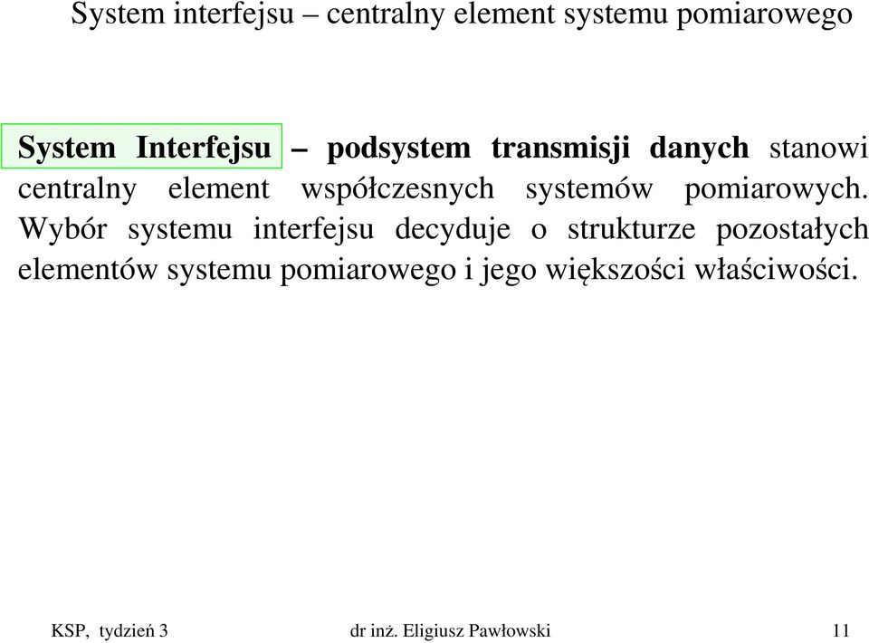 pomiarowych.