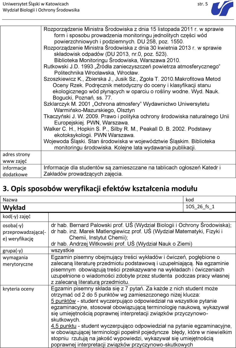 w sprawie składowisk odpadów (DU 2013, nr.0, poz. 523). Biblioteka Monitoringu Środowiska, Warszawa 2010. Rutkowski J.D. 1993 Źródła zanieczyszczeń powietrza atmosferycznego Politechnika Wrocławska, Wrocław.