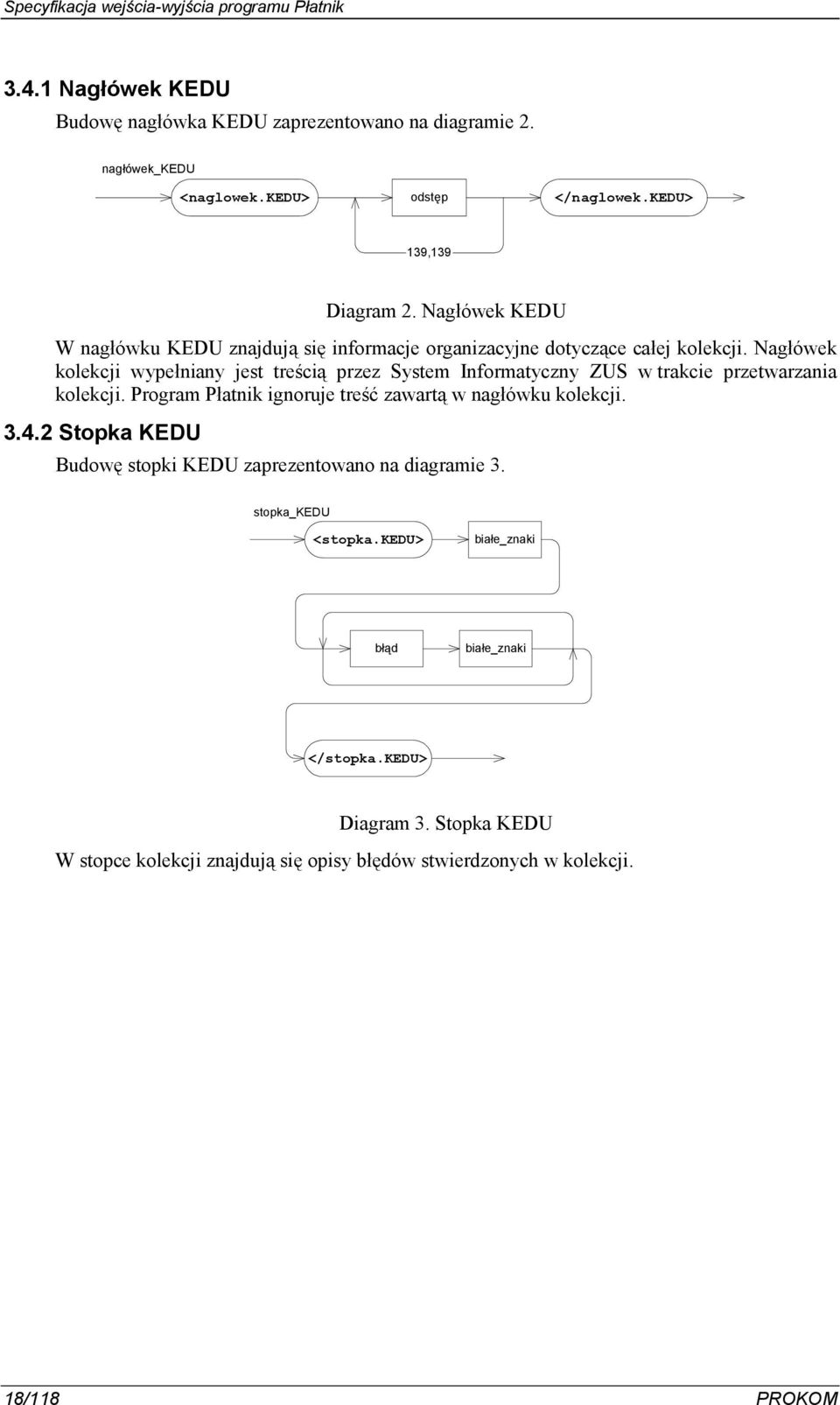 Nagówek kolekcji wypeniany jest treci' przez System Informatyczny ZUS w trakcie przetwarzania kolekcji. Program Patnik ignoruje tret zawart' w nagówku kolekcji.