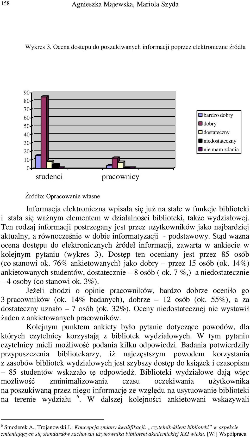 własne Informacja elektroniczna wpisała si ju na stałe w funkcje biblioteki i stała si wanym elementem w działalnoci biblioteki, take wydziałowej.