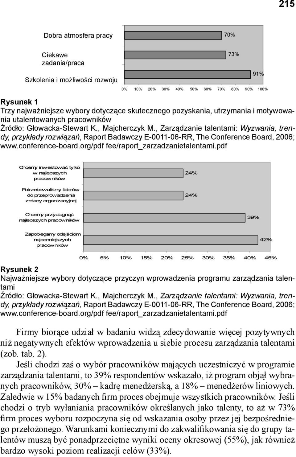 , Zarządzanie talentami: Wyzwania, trendy, przykłady rozwiązań, Raport Badawczy E-0011-06-RR, The Conference Board, 2006; www.conference-board.org/pdf fee/raport_zarzadzanietalentami.