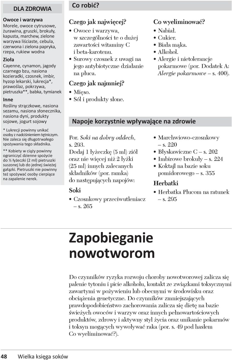 słonecznika, nasiona dyni, produkty sojowe, jogurt sojowy * Lukrecji powinny unikać osoby z nadciśnieniem tętniczym. Nie zaleca się długotrwałego spożywania tego składnika.