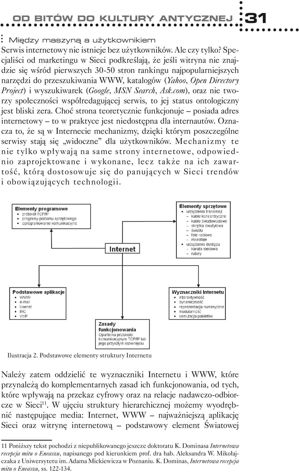 Directory Project) i wyszukiwarek (Google, MSN Search, Ask.com), oraz nie tworzy społeczności współredagującej serwis, to jej status ontologiczny jest bliski zera.