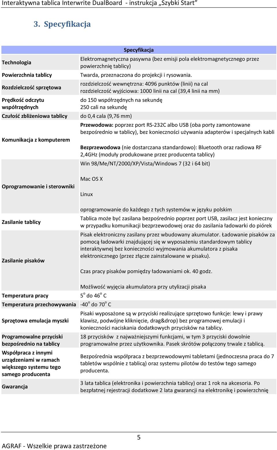 rozdzielczość wewnętrzna: 4096 punktów (linii) na cal rozdzielczość wyjściowa: 1000 linii na cal (39,4 linii na mm) do 150 współrzędnych na sekundę 250 cali na sekundę do 0,4 cala (9,76 mm)