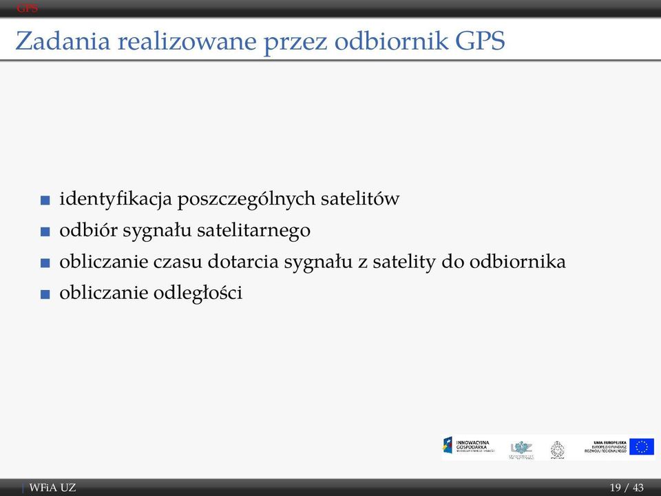 sygnału satelitarnego obliczanie czasu dotarcia