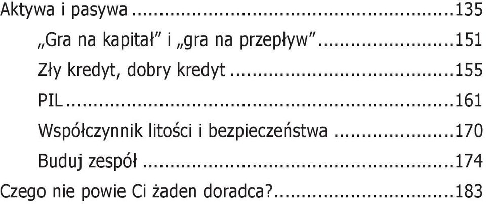 ..151 Zły kredyt, dobry kredyt...155 PIL.