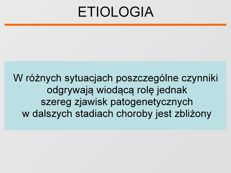 wiodącą rolę jednak szereg zjawisk