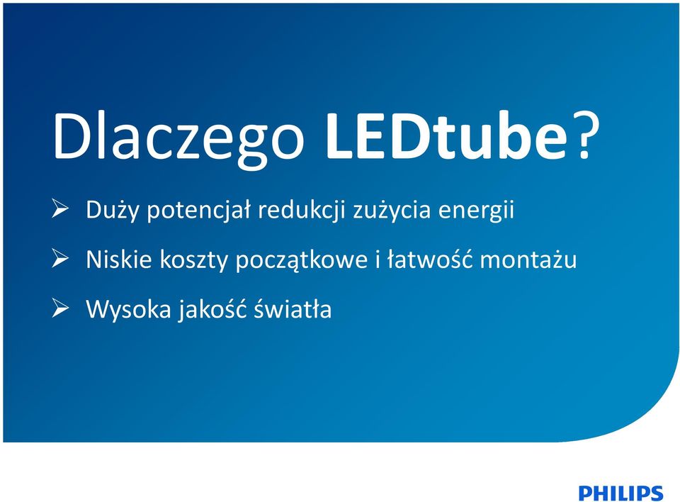 zużycia energii Niskie koszty