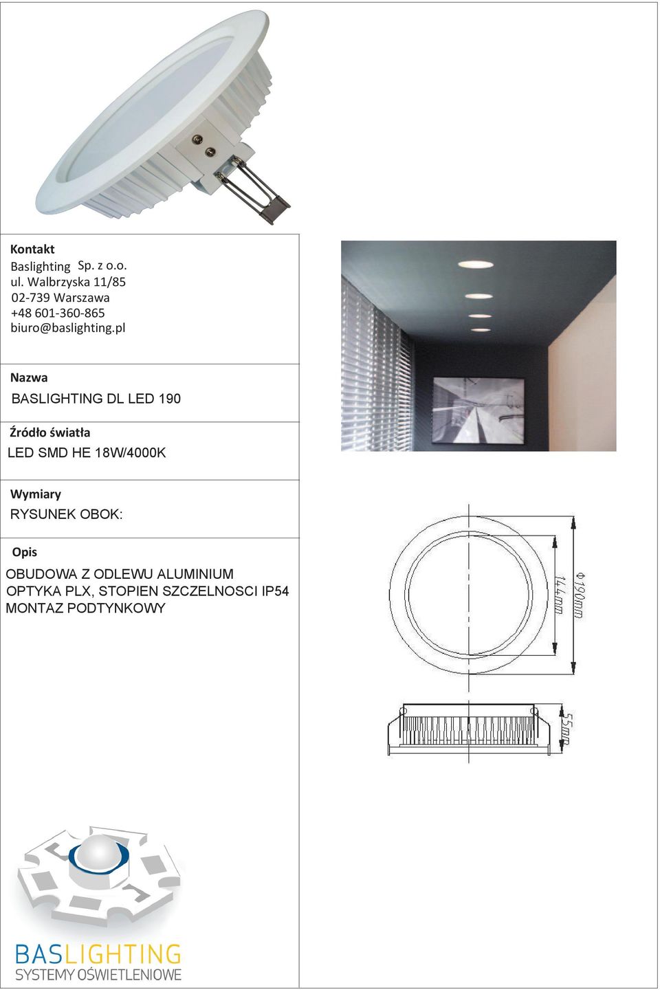 OBUDOWA Z ODLEWU ALUMINIUM OPTYKA