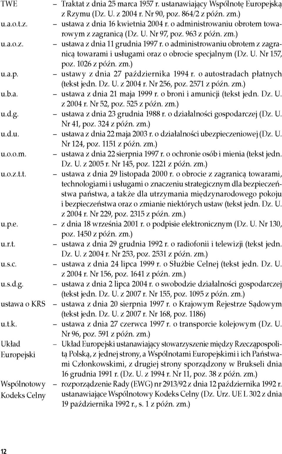 o administrowaniu obrotem z zagranicą towarami i usługami oraz o obrocie specjalnym (Dz. U. Nr 157, poz. 1026 z późn. zm.) u.a.p. ustawy z dnia 27 października 1994 r.