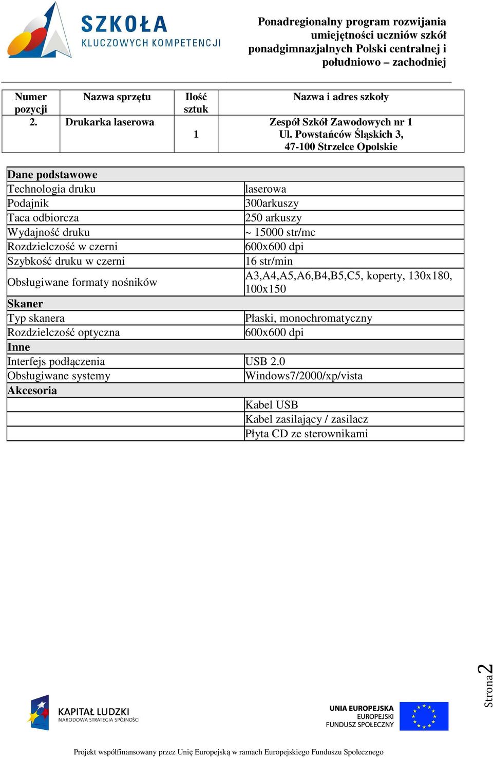 15000 str/mc Rozdzielczość w czerni 600x600 dpi Szybkość druku w czerni 16 str/min Obsługiwane formaty nośników A3,A4,A5,A6,B4,B5,C5, koperty, 130x180,