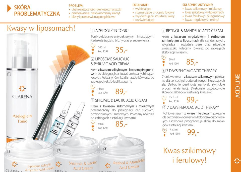 Redukuje trądzik, blizny oraz przebarwienia. kod 97 5,- LIPOSOME SALICYLIC & PYRUVIC ACID CREAM Krem z kwasem salicylowym i kwasem pirogronowym do pielęgnacji cer tłustych, mieszanych i trądzikowych.