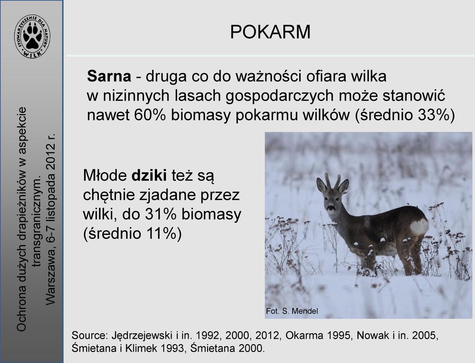 zjadane przez wilki, do 31% biomasy (średnio 11%) Fot. S.