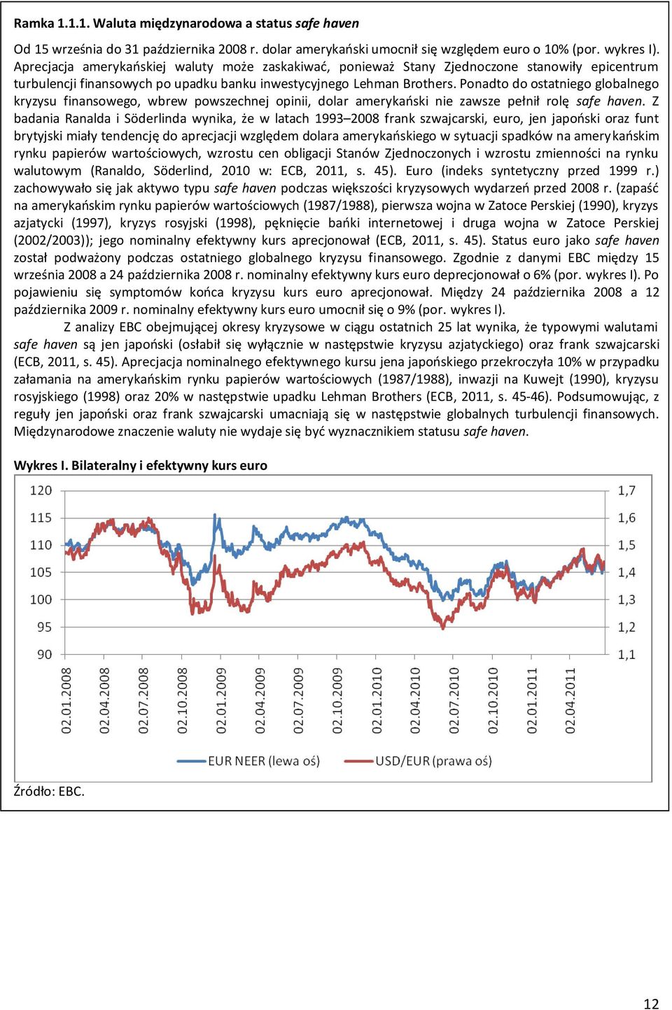 Ponadto do ostatniego globalnego kryzysu finansowego, wbrew powszechnej opinii, dolar amerykaoski nie zawsze pełnił rolę safe haven.